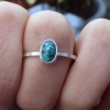 Turquoise Sterling Silver Stacking Ring in Size 9 December Birthstone Handmade Gift for Women Turquoise Sterling Silver Stacking Ring in Size 9 December Birthstone Handmade G