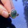 Handmade Opal Ring 925 Sterling Silver Indonesian Opalized Wood Size 7