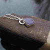 Handmade Tanzanite Crystal Necklace Set in Sterling Silver Raw Stone Purple Gems