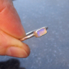 Handmade Australian Opal Ring Sterling Silver Size 7 Stackable Rings for Women