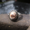 Opal Silver Ring Handmade with Mexican Cantera Opal in Matrix 925 Sterling Silve