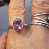 Handmade Amethyst Ring: Sterling Silver, Statement, Purple Gemstone Ring