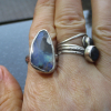Handmade Boulder Opal Ring Sterling Silver Size 8.5 with Natural Australian Opal