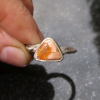 Triangle Opal Ring with Natural Mexican Opal Handmade Branch Ring Size 8.5