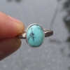 Handmade Turquoise Sterling Silver Stacking Ring in Size 7 December Birthstone G