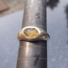 Oregon Sunstone Ring Size 6 Handmade 925 Sterling Silver Natural Raw Stone Ring Molten Silver Oregon Sunstone Ring Size 6 Handmade 925 Sterling Silver Natural Raw Stone Ring