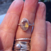Handmade Cantera Opal Ring Sterling Silver Mexican Opal Size 7