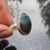 Handmade Indonesian Opal Ring 925 Sterling Silver Made with Indonesian Opalized