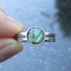 Labradorite Ring Size 6 Set in Sterling Silver with Round Labradorite Gemstone a