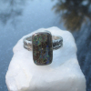 Boulder Opal Ring Statement 925 Sterling Silver Australian Opal Handmade Rings f