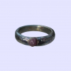 Handmade Ruby Crystal Ring Cast in 925 Sterling Silver Size 8 1/4 Ring with Textured Oxidized Finish Handmade Ruby Crystal Ring Cast in 925 Sterling Silver Size 8 1/4 Ring with Text