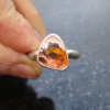 Handmade Opal Ring 925 Sterling Silver with Natural Mexican Opal Cantera Opal Ri