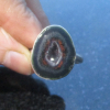 Druzy Geode Ring in Sterling Silver Size 8 Black Tabasco Geode Gemstone Jewelry