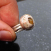 Handmade Cantera Opal Ring 925 Sterling Silver Size 7 Natural Opal from Mexico B