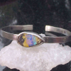 Boulder Opal Cuff Bracelet Handmade 925 Sterling Silver Australian Opal Jewelry