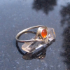Handmade Opal Ring 925 Sterling Silver with Natural Mexican Fire Opal Size 6