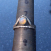 Australian Crystal Opal Ring: Handmade Sterling Silver Stackable Bands Size 8