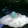 Handmade Opal Ring 925 Sterling Silver with Natural Peruvian Andean Blue Green O