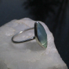 Peruvian Opal Ring Size 7.5 Set in 925 Sterling Silver Natural Blue Green Opal,M