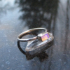 Handmade Australian Opal Ring Sterling Silver Size 7 Stackable Rings for Women