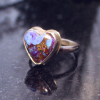 Handmade Heart Ring 925 Sterling Silver Purple  Mojave Turquoise Matrix Size 8