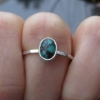 Turquoise Sterling Silver Stacking Ring in Size 8 December Birthstone Handmade G