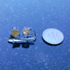 Oregon Sunstone Earrings 925 Sterling Silver with Natural Crystal Rough Stones P