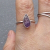 Handmade Raw Amethyst Sterling Silver Ring Size 6.5 February Birthstone Crystal