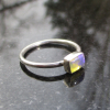 Crystal Opal Ring with Australian Opal Sterling Silver Size 9 Handmade Stackable Rings for Women Crystal Opal Ring with Australian Opal Sterling Silver Size 9 Handmade Stackable
