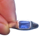 Handmade Blue Kyanite Ring 925 Sterling Silver Rectangle Blue Stone Rings for Wo