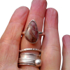 Handmade Jasper Ring in Sterliing Silver, Size 7.5 Mescalero Jasper Rings for Wo
