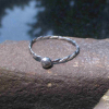 Twisted Ring Size 10 in Sterling Silver Thin Band Minimalist Style with Silver B