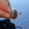 Boulder Opal Ring Sterling Silver Size 7 Handmade with Natural Australian Opal i