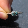 Turquoise Sterling Silver Stacking Ring in Size 8 December Birthstone Handmade G