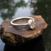 Handmade Herkimer Diamond Ring Size 7.5 Set in 925 Sterling Silver Natural Herki