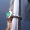 Handmade Opal Ring: 925 Sterling Silver Size 8.5 Rings for Women