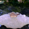 Handmade Rose Quartz Sterling Silver Stacking Ring for Women
