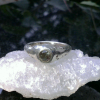Oregon Sunstone Ring  Handmade Molten Sterling Silver Size 8