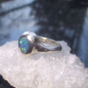 Handmade Opal Ring: 925 Sterling Silver Size 8.5 Rings for Women