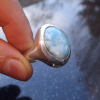Larimar Ring:  925 Sterling Silver, Handmade, Chunky Statement Rings for Women,