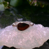 Handmade Mahogany Obsidian Ring 925 Sterling Silver Oregon Teardrop Gemstone Siz