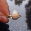 Handmade Opal Ring 925 Sterling Silver, Size 8, Stackable Rings for Women