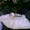Handmade Rose Quartz Sterling Silver Stacking Ring for Women