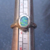 Handmade Opal Ring: 925 Sterling Silver Size 8.5 Rings for Women