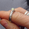 Handmade Opal Ring Sterling Silver Natural Ethiopian Fire Opal Chunky Band Rings