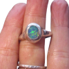 Handmade Opal Ring: 925 Sterling Silver Size 8.5 Rings for Women