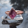 Raw Amethyst Copper Electroformed Ring Size 6 February Birthstone  Crystal Stack