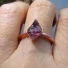 Raw Amethyst Copper Electroformed Ring Size 6 February Birthstone  Crystal Stack