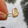 Handmade Oregon Sunstone Ring Sterling Silver Rough Crystal Rings for Women Size