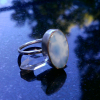 Handmade Larimar Ring 925 Sterling Silver Stackable Rings for Women